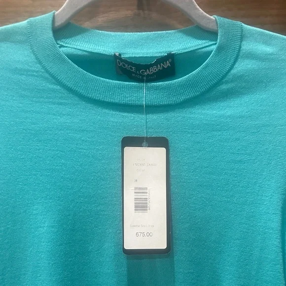 Dolce & Gabbana Turquoise Short Sleeve Top - Picture 2 of 4